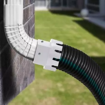 Универсальный адаптер для водосточной трубы, простая установка, улучшение дренажа воды, пластиковый водосточный желоб для удлинителя дренажной трубы S чёрный