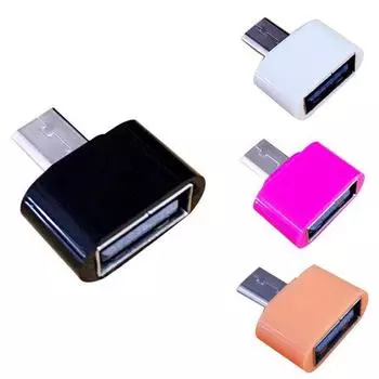 Универсальный адаптер Mini Micro to USB 2.0 OTG для мобильного телефона Android чёрный