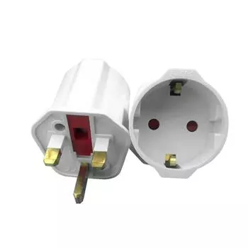 Универсальный адаптер переменного тока с вилкой EU Euro 2 Pin на UK 3 Pin, дорожный преобразователь, европейский H чёрный