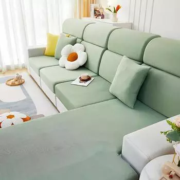 Универсальный эластичный чехол для дивана Four Seasons, сплошной цвет, простое современное полотенце для дивана, полное покрытие, диванная подушка с ледяной шелковой нитью Backrest-S белый