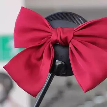 Универсальный электромобильный шлем, украшение в виде розового банта из нейлоновой атласной ленты, украшение в виде банта для шлема, аксессуары для мотоциклетного шлема чёрный