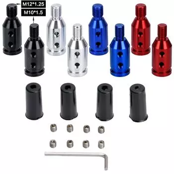 Универсальный алюминиевый адаптер переключения передач для переключателей без резьбы для BMW Mini, 4 цвета 10 чёрный