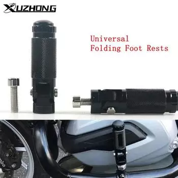 Универсальный алюминиевый черный CNC 2 шт. складные подножки для мотоцикла, подножки, подножки, задние педали, комплект деталей