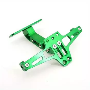 Универсальный алюминиевый держатель заднего номерного знака мотоцикла с ЧПУ со светодиодной подсветкой оранжевый