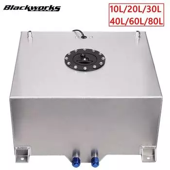 Универсальный алюминиевый топливный бак 2,5/5/10/15/20 галлонов 10/20/40/60/80 л с крышкой и датчиком пенопласта внутри, серебристый