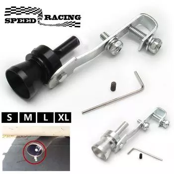 Универсальный алюминиевый турбозвуковой глушитель выхлопной трубы свисток автомобильный клапан сброса давления BOV имитатор наконечника Whistler S/M/L/XL