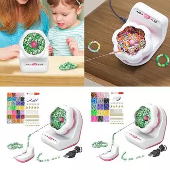 Универсальный автоматический набор для нанизывания бусин. Удобный набор для нанизывания бусин. Универсальная машина для нанизывания бусин для любителей ювелирных изделий. B