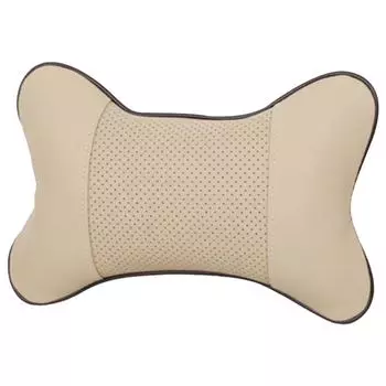 Универсальный автомобильный эластичный подголовник, автомобильное сиденье, подушка для поддержки шеи (бежевый)