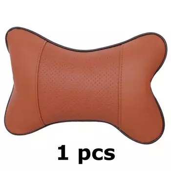 Универсальный автомобильный эластичный подголовник, автомобильное сиденье, подушка для поддержки шеи (коричневый)
