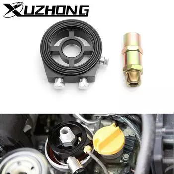 Универсальный автомобильный алюминиевый масляный фильтр сэндвич-пластина адаптер масляный пресс датчик температуры адаптер комплект с разъемами красный