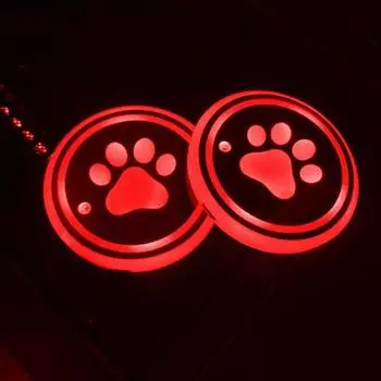 Универсальный автомобильный атмосферный светильник, противоскользящий водонепроницаемый RGB солнечный светодиодный автомобильный подстаканник, светодиодный автомобильный подстаканник с