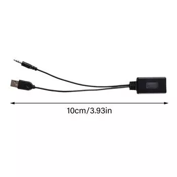 Универсальный автомобильный беспроводной Bluetooth-совместимый приемник USB 3,5 мм Aux Media Bluetooth Music Player Аудиокабель-адаптер чёрный