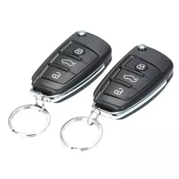 Универсальный автомобильный центральный комплект дистанционного управления 12 В, система бесключевого доступа с замком и двумя пультами дистанционного управления, багажник чёрный