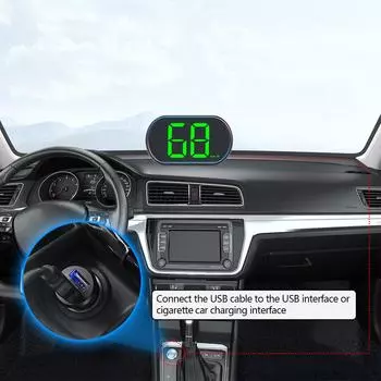 Универсальный автомобильный цифровой спидометр HUD Head Up Display Speed Alarm Gadgets для всех автомобилей MPH KMH Accessories G6J4