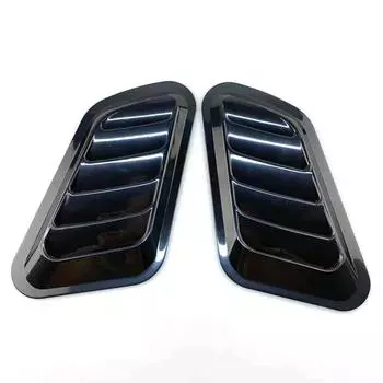 Универсальный автомобильный декоративный элемент из углеродного волокна, воздухозаборник, капот, вентиляционная крышка, наклейки, украшение, стиль чёрный