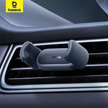 Универсальный автомобильный держатель Baseus, подставка для вентиляционного отверстия для iPhone 15, 14, 13, Samsung чёрный