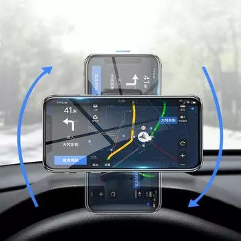 Универсальный автомобильный держатель для мобильного телефона, легкое крепление на зажиме, многофункциональный универсальный держатель для приборной панели GPS-навигатора чёрный