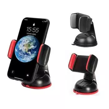 Универсальный автомобильный держатель для мобильного телефона, вращающийся на 360 градусов, присоска для приборной панели, держатель для сотового телефона для iPhone, автомобильный кронштейн красный