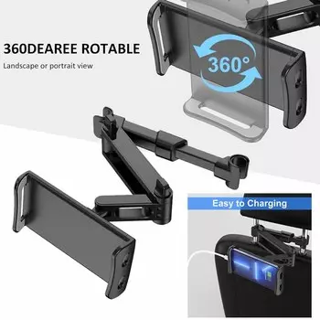 Универсальный автомобильный держатель для подголовника на заднее сиденье автомобиля, автомобильный кронштейн для iPad Air 4-11 дюймов, вращающийся на 360 градусов, мини-планшетный ПК, автомобильная подставка для телефона