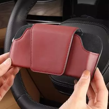 Универсальный автомобильный держатель для солнцезащитных очков, магнитная застежка, чехол для хранения очков, автомобильный солнцезащитный козырек, держатель для очков с зажимом