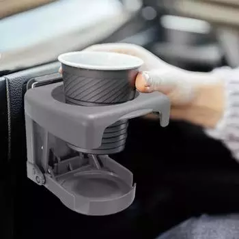 Универсальный автомобильный держатель для стакана, складной держатель для напитков, кронштейн для стакана, устойчивый к сотрясениям, держатель для бутылки с водой, подставка для автомобильных принадлежностей чёрный