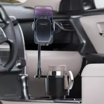 Универсальный автомобильный держатель для телефона 2 в 1, вращающееся крепление на 360 градусов, регулируемое, длинное