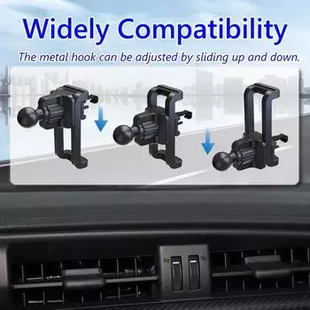 Универсальный автомобильный держатель для телефона, надежный зажим для вентиляционного отверстия с регулируемой шаровой головкой, магнитная присоска, гравитационная подставка, кронштейн для зарядного устройства amagi чёрный