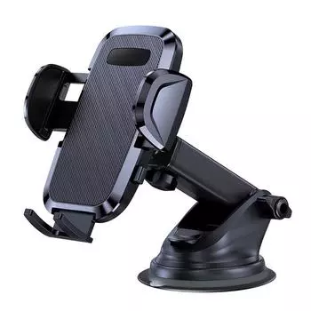 Универсальный автомобильный держатель для телефона на присоске, лобовое стекло автомобиля на 360°, кронштейн для поддержки мобильного телефона для смартфонов 4-7 дюймов чёрный