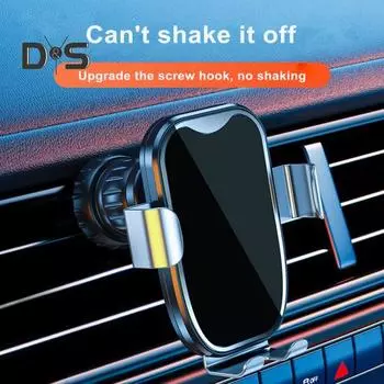 Универсальный автомобильный держатель для телефона, вращение на 360 градусов, противоскользящий, стабильный, работает одной рукой, гравитационное вентиляционное отверстие, автомобильная подставка для телефона чёрный
