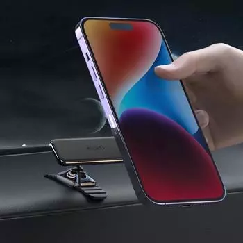 Универсальный автомобильный держатель для телефона с вращением на 360°, липкий, сильный, магнитный, навигационный держатель для телефона, аксессуары для салона автомобиля чёрный
