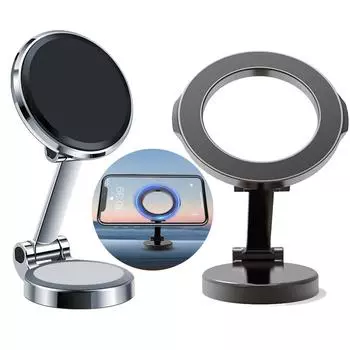 Универсальный автомобильный держатель магнитный держатель сотового телефона из алюминиевого сплава складной кронштейн для MagSafe 360° регулируемый для iPhone Xiaomi