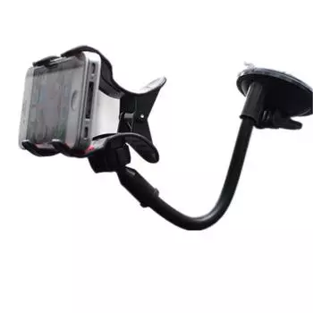 Универсальный автомобильный держатель на присоске 360° для телефона и навигатора with packaging чёрный