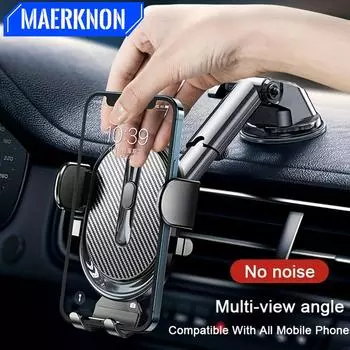 Универсальный автомобильный держатель с присоской, вращающийся на 360°, для крепления на вентиляционное отверстие, для лобового стекла, для приборной панели iPhone, Samsung, Xiaomi
