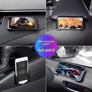 Универсальный автомобильный держатель телефона с регулируемым липким креплением для навигации one pair in OPP bag чёрный
