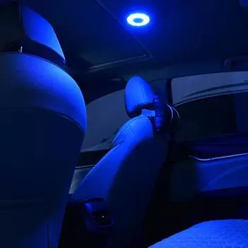 Универсальный автомобильный фонарь на крыше, светодиодный светильник для чтения, зарядка через USB, автомобильный беспроводной портативный внутренний светильник синий/белый