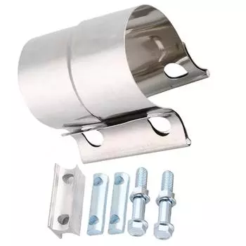 Универсальный автомобильный хомут для выхлопной трубы из нержавеющей стали, хомут для соединения внахлест (2-дюймовый)