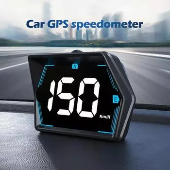 Универсальный автомобильный HUD цифровой GPS спидометр проекционный дисплей MPH сигнализация превышения скорости многофункциональный спидометр компас HD дисплей