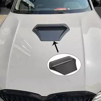 Универсальный автомобильный капот двигателя Тип R Имитация углеродного волокна ABS вентиляционная крышка капота украшения двигателя Подходит Подходит для всех автомобилей чёрный