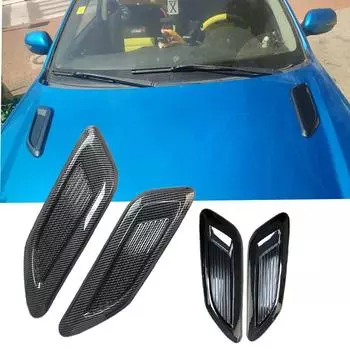 Универсальный автомобильный капот совок воздухозаборник крышка для Golf 4 5 6 7 Fiat 500 Ford Focus Mk2 Mazda Cx5 Nissan Qashqai J11 BMW F10 F30 чёрный