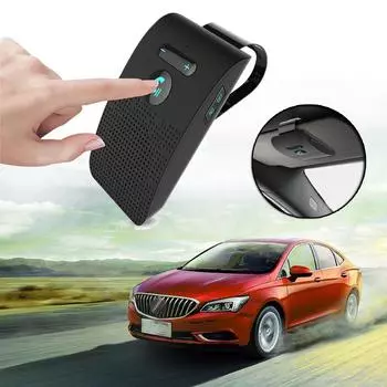 Универсальный автомобильный комплект Bluetooth с беспроводной громкой связью, козырек для телефона, НОВЫЙ чёрный