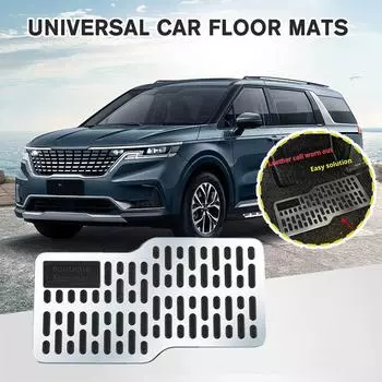 Универсальный автомобильный коврик для ног, противоскользящая накладка на коврик, автомобильная износостойкая пластина из нержавеющей стали, противоскользящая накладка