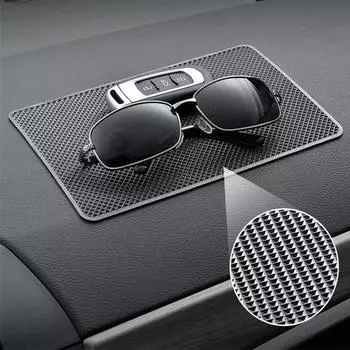 Универсальный автомобильный коврик с нескользящей ручкой, липкий коврик-держатель для телефона, противоскользящий силиконовый коврик, автомобильный коврик, аксессуары для салона автомобиля чёрный