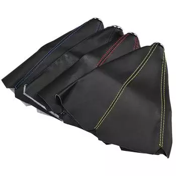 Универсальный автомобильный кожаный рычаг переключения передач, чехол для рычага переключения передач, чехол для защиты от пыли, хомуты переключения передач для большинства автомобилей красный