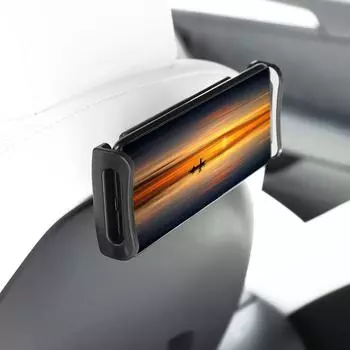 Универсальный автомобильный кронштейн с вращением на 360 градусов, крепление для телефона на заднее сиденье автомобиля, подставка для планшета на заднее сиденье Tesla Model 3 чёрный