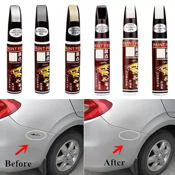 Универсальный автомобильный лак для царапин, прозрачный цветной карандаш для подкраски, водонепроницаемый карандаш для ремонта, ухода за лакокрасочным покрытием, автомобильные аксессуары silver and black