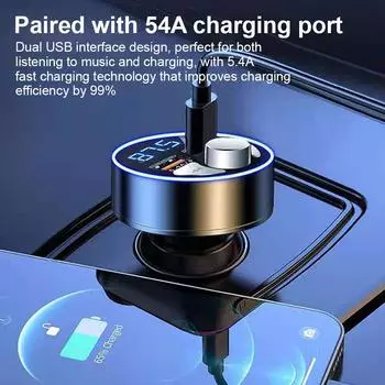 Универсальный автомобильный MP3-плеер Автомобильный Bluetooth-приемник Мобильный навигатор Телефон Flash Call Автомобильное зарядное устройство Аксессуары для плеера Автомобильное зарядное устройство T8F9