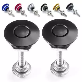 Универсальный автомобильный передний бампер капот штифт алюминиевая кнопка заготовка быстросъемный гоночный двигатель капот замок защелка клипса комплект кузова чёрный