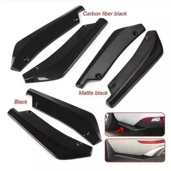 Универсальный автомобильный передний задний бампер, полоса, спойлер, диффузор, сплиттер, защита от царапин, крылышки из углеродного волокна, расширение боковой юбки