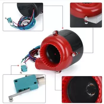 Универсальный автомобильный поддельный сбросной электронный турбонагнетатель с аналоговым звуком BOV электронный сбросной клапан красный