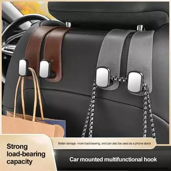 Универсальные крючки для заднего сиденья автомобиля, вешалка для подголовника, держатель для органайзера, сумки, кошельки, кронштейны для одежды, аксессуары для салона автомобиля чёрный